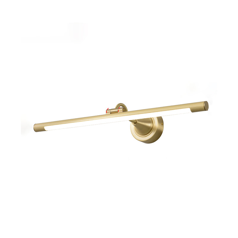 Metal Linear Shade Wall Sconce Modern Style Single Light Mirror Wall Lighting Fixture