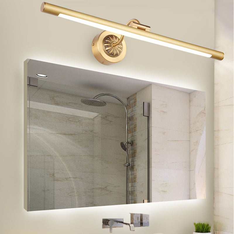 Metal Linear Shade Wall Sconce Modern Style 1-Light Mirror Wall Lighting Fixtures