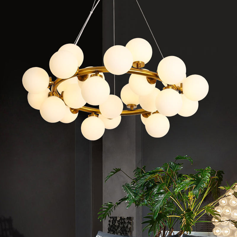 Accesorios modernos de iluminación de vidrio de lámpara de lámpara múltiple para el comedor