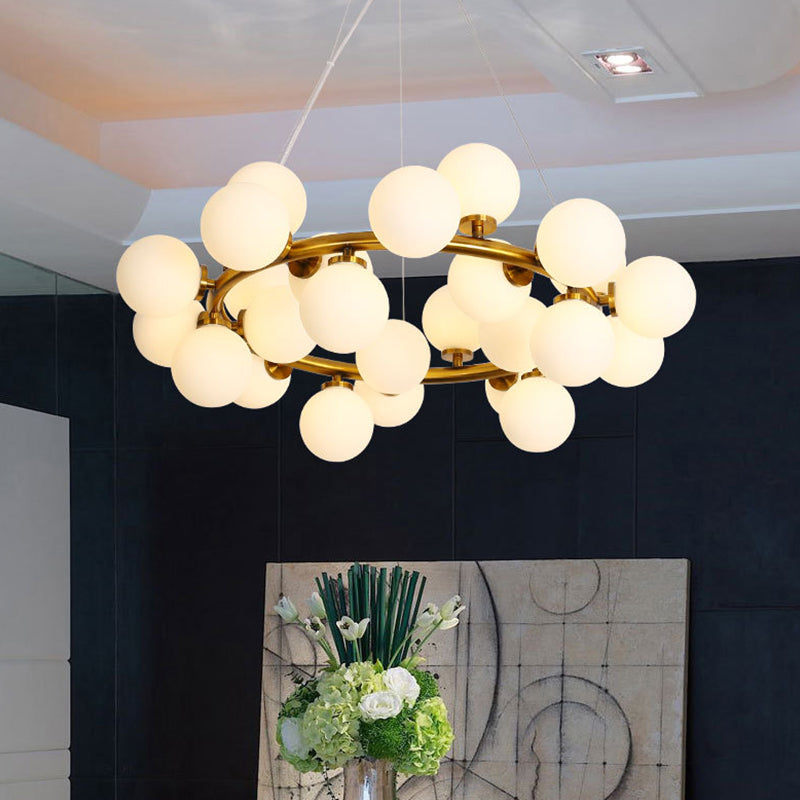 Accesorios modernos de iluminación de vidrio de lámpara de lámpara múltiple para el comedor