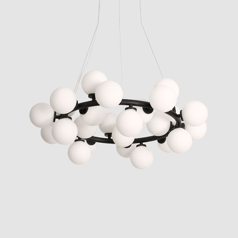 Accesorios modernos de iluminación de vidrio de lámpara de lámpara múltiple para el comedor