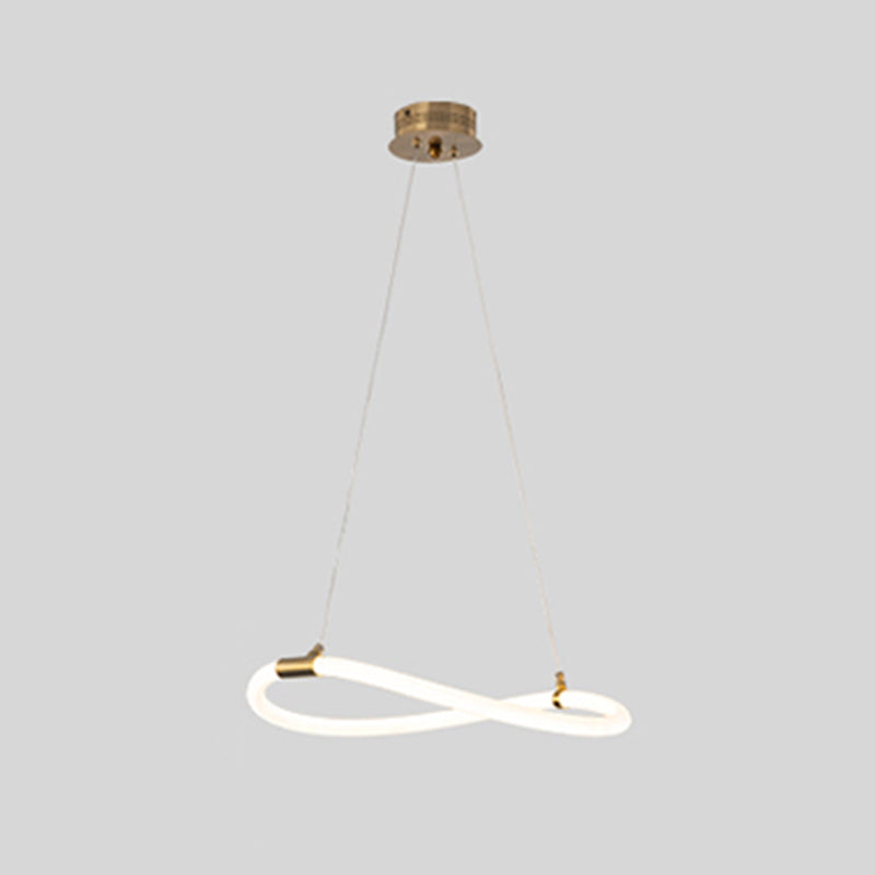 Simple Style Chandelier Gold Led Hanging Light for Bedroom Dining Room