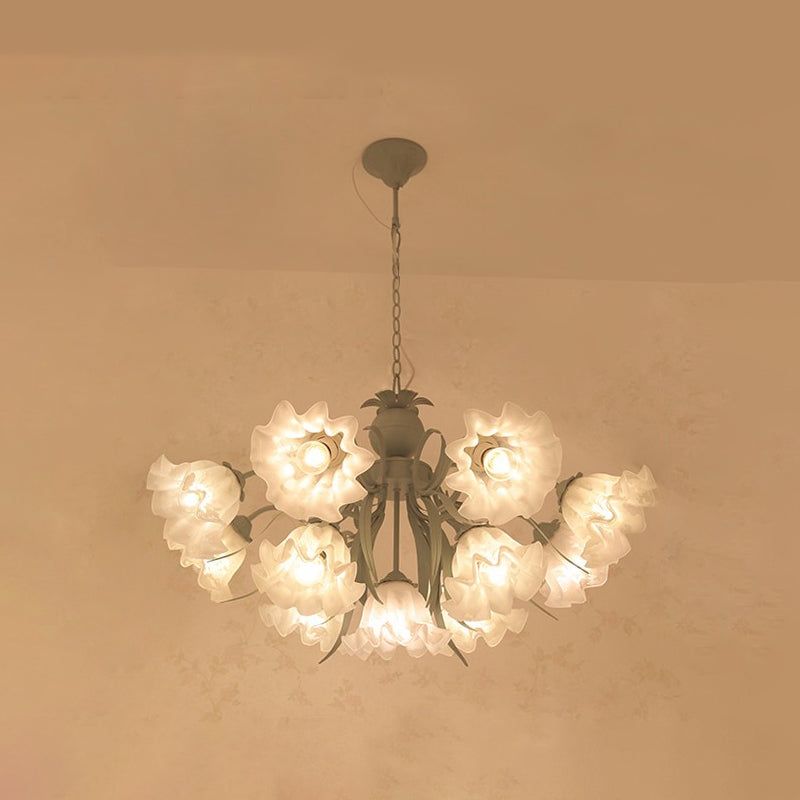 American Glass Chandelier Multi Head Hanging Light for Bedroom Dining Room