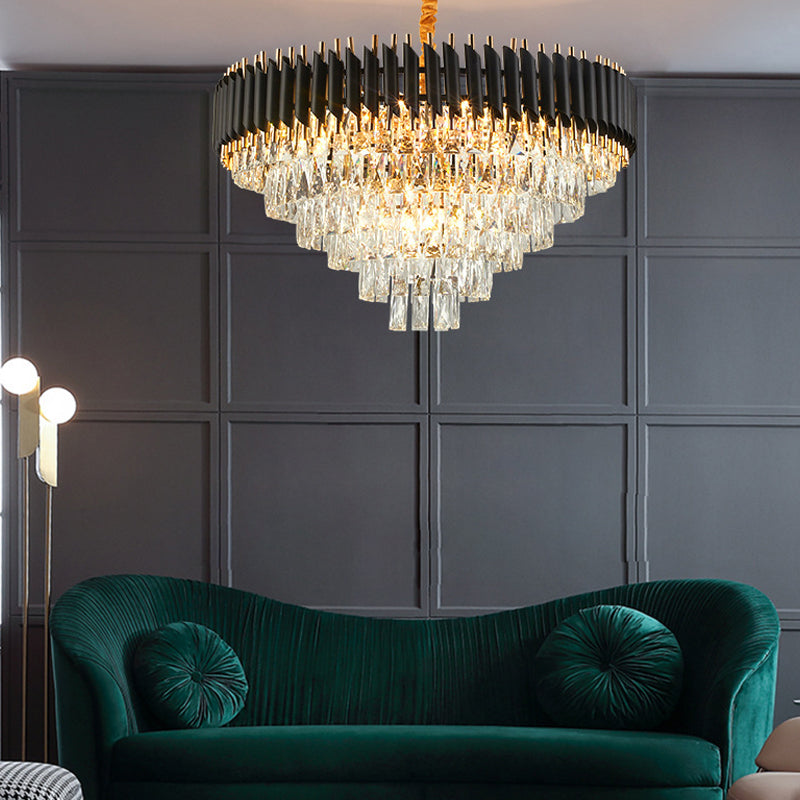 Luz de lámpara de lámpara de cristal moderna lámpara de araña colgante múltiple para cafetería