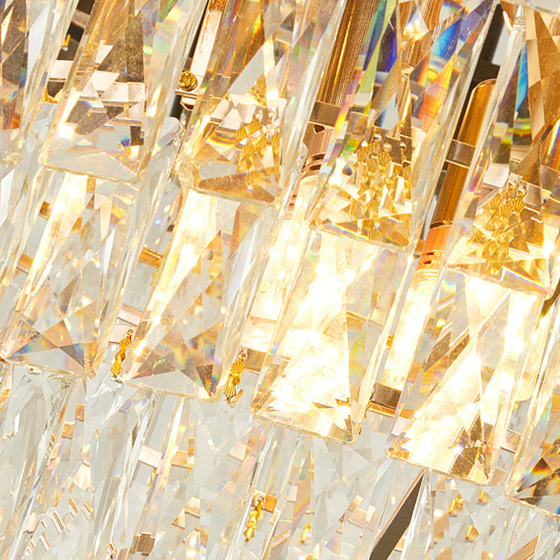 Luz de lámpara de lámpara de cristal moderna lámpara de araña colgante múltiple para cafetería