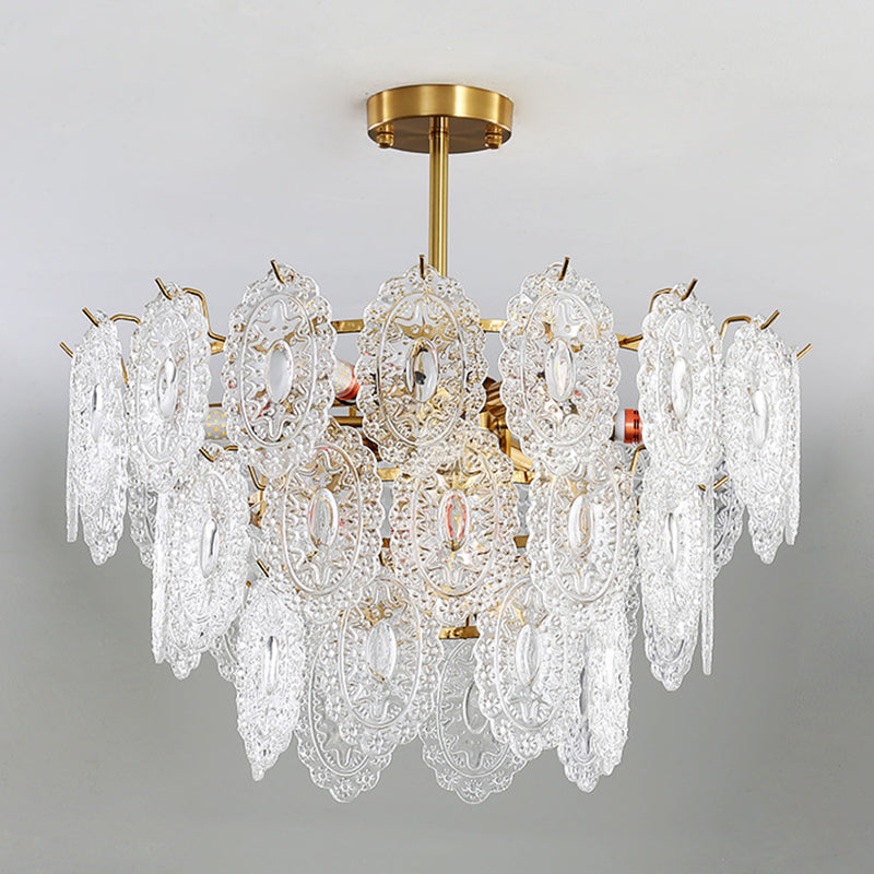 American Glass Chandelier Light Fixtures Restaurant Hanging Chandelier