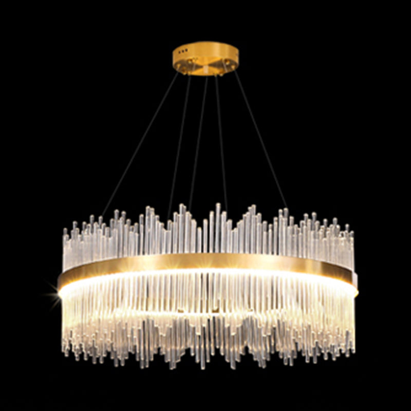 Luz de colgante LED de cristal de lámpara de lámpara de estilo contemporáneo para sala de estar