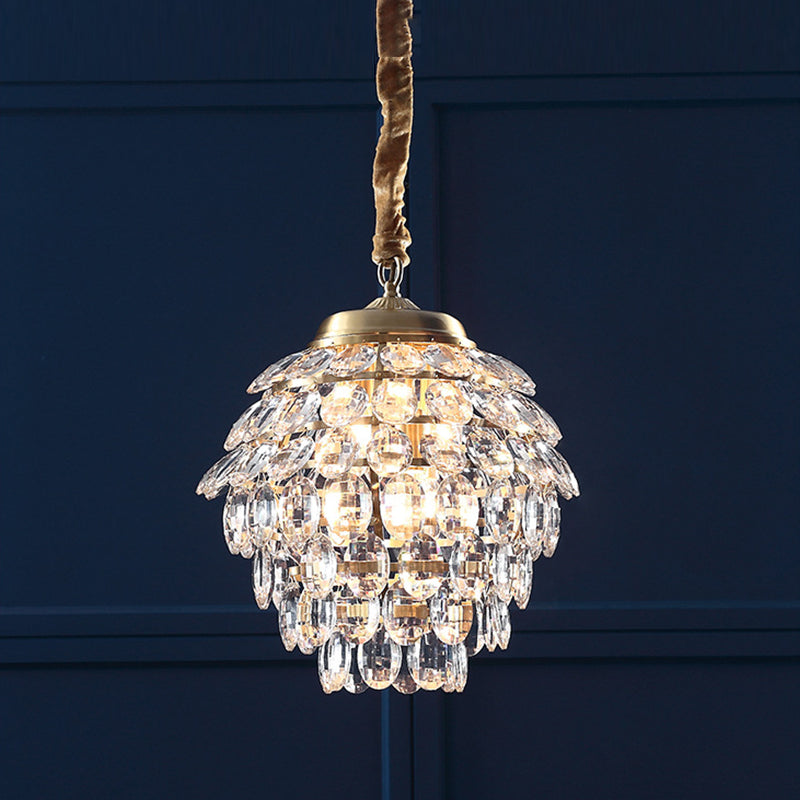 Crystal Chandelier Lighting Fixture Countryside Chandelier Pendant Light for Sitting Room