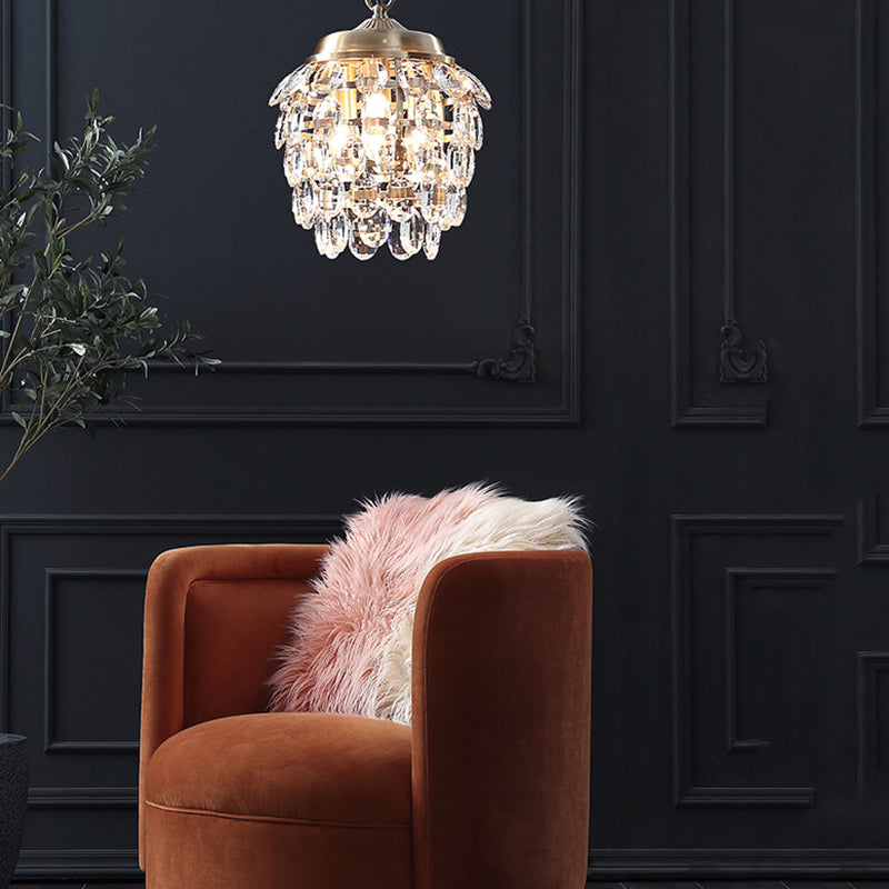 Crystal Chandelier Lighting Fixture Countryside Chandelier Pendant Light for Sitting Room