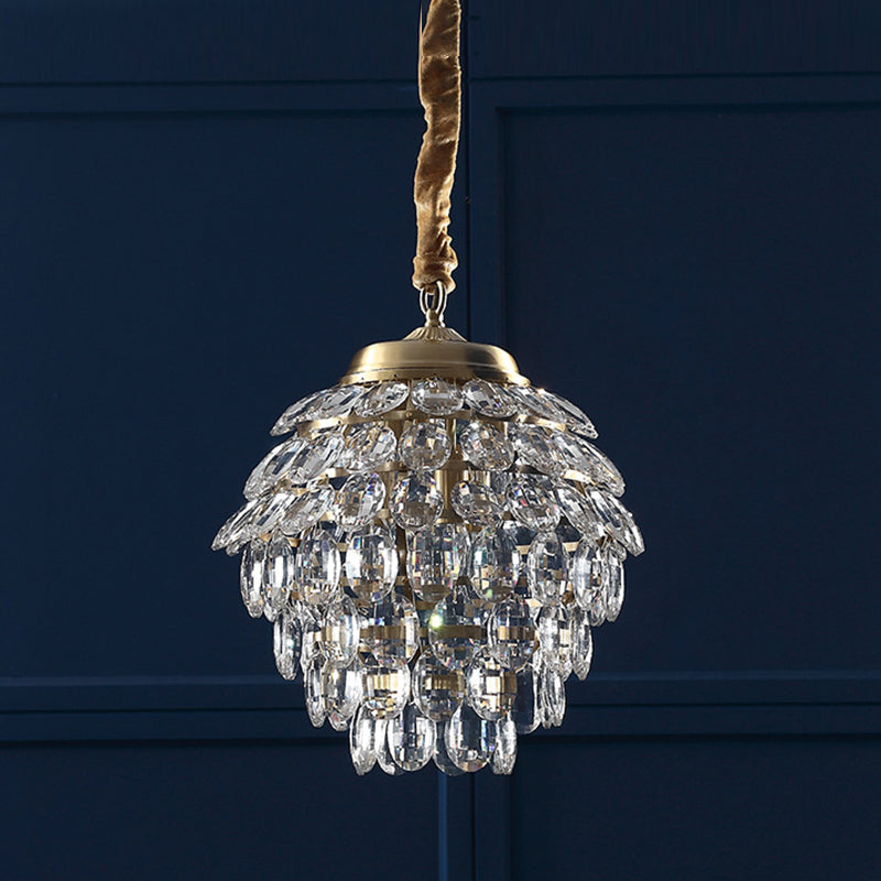 Crystal Chandelier Lighting Fixture Countryside Chandelier Pendant Light for Sitting Room