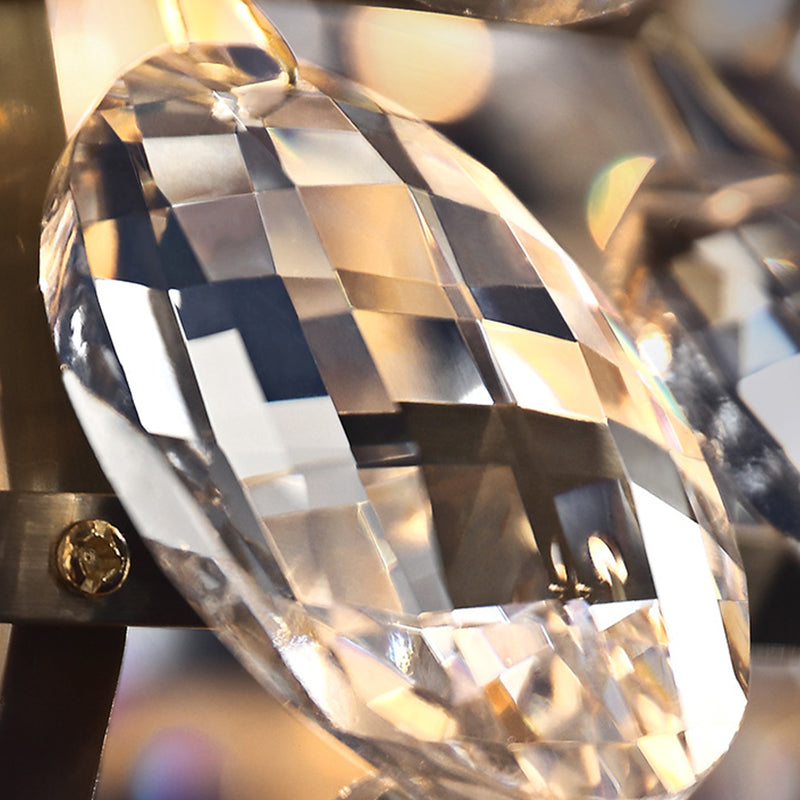 Crystal Chandelier Lighting Fixture Countryside Chandelier Pendant Light for Sitting Room