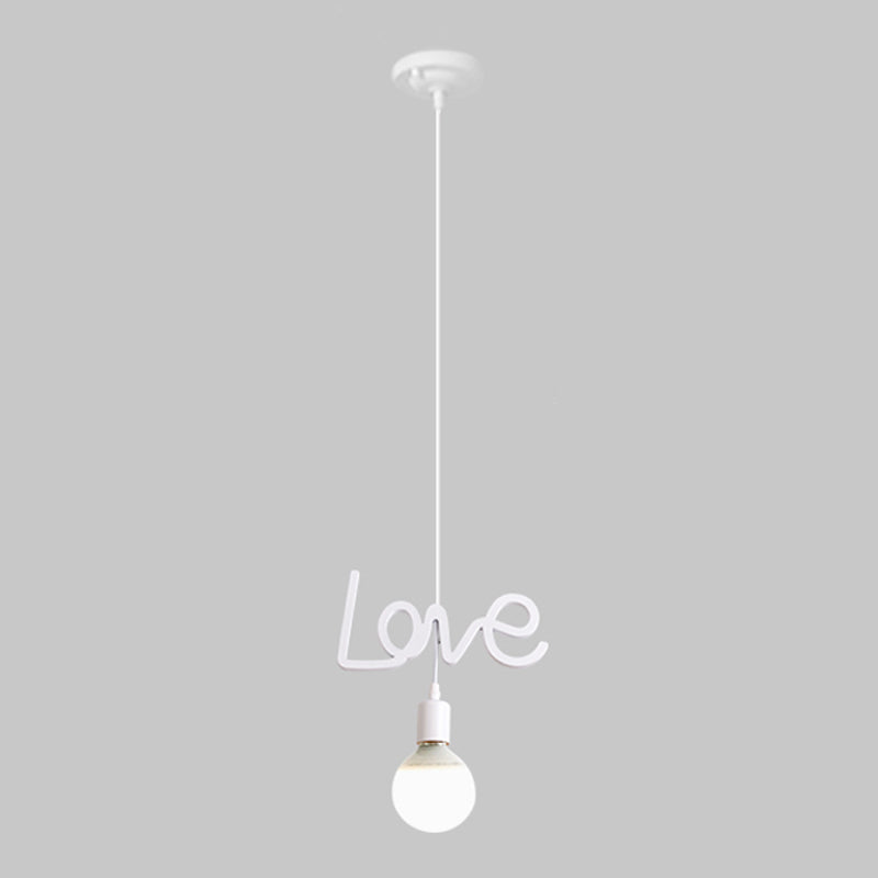 Nordic Metal Pendant Light Fixture 1-Light Mini Hanging Ceiling Light for Porch