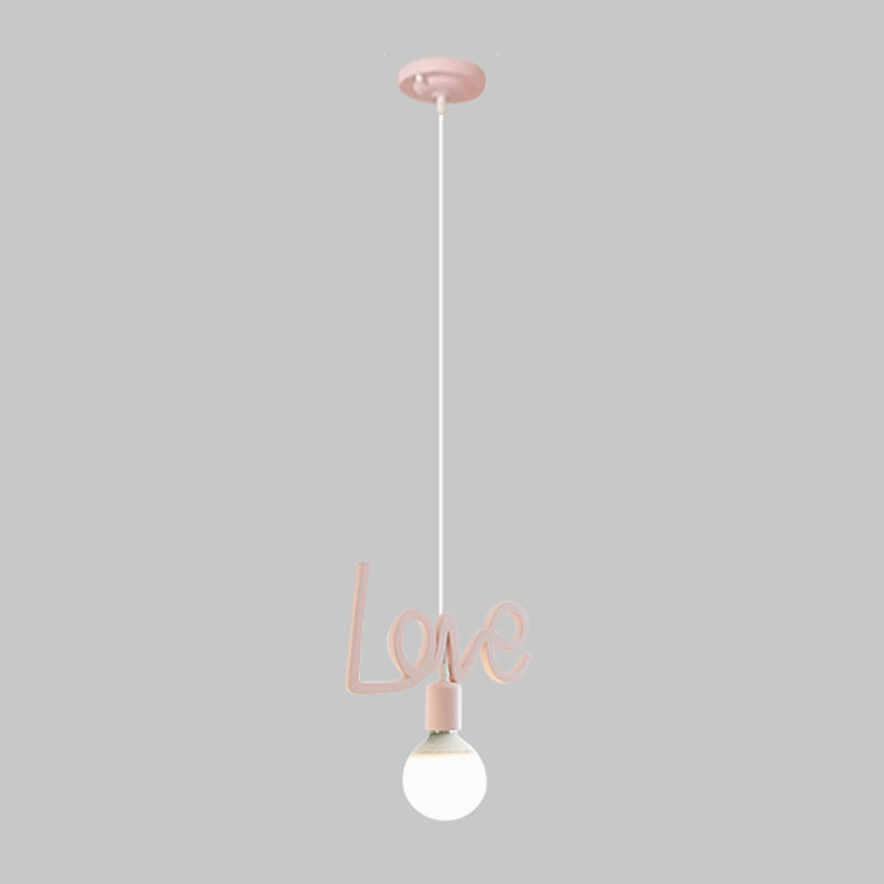 Nordic Metal Pendant Light Fixture 1-Light Mini Hanging Ceiling Light for Porch