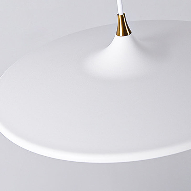 Metal Circle Down Lighting Pendant Contemporary 1-Light Disk Ceiling Light