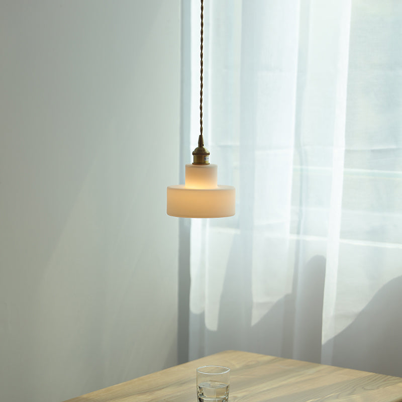 Luce a pendolo in vetro bianco Luce appennata a sospensione per guardaroba