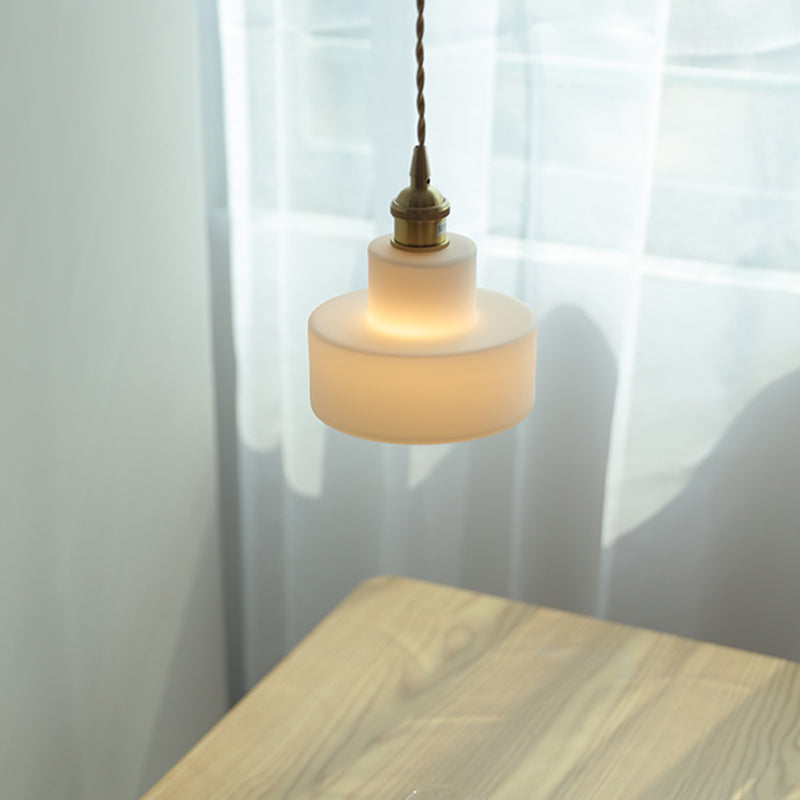 Luce a pendolo in vetro bianco Luce appennata a sospensione per guardaroba