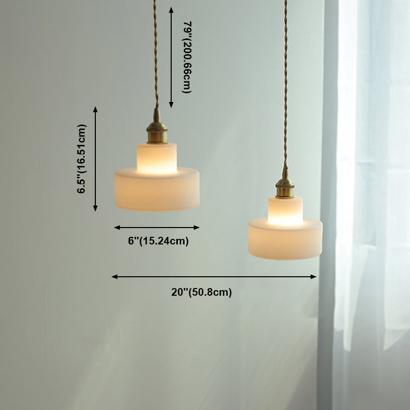 Luce a pendolo in vetro bianco Luce appennata a sospensione per guardaroba