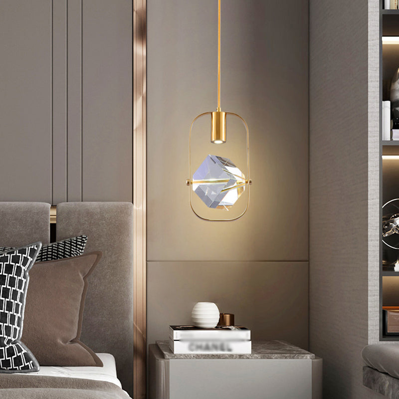 Geometry Hanging Lights Modern Style Crystal Hanging Light Fixtures