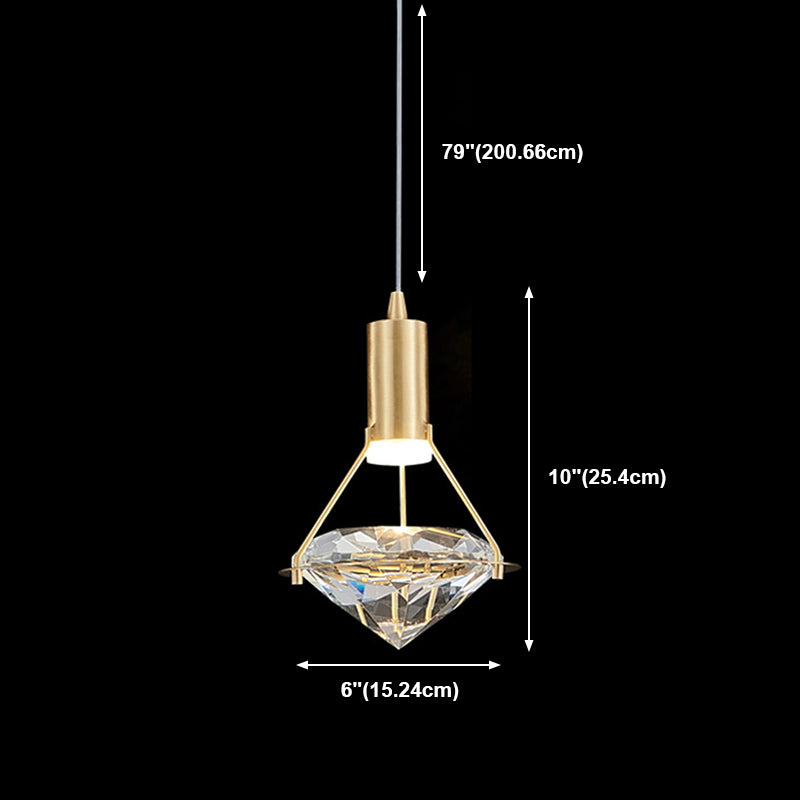 Geometry Hanging Lights Modern Style Crystal Hanging Light Fixtures