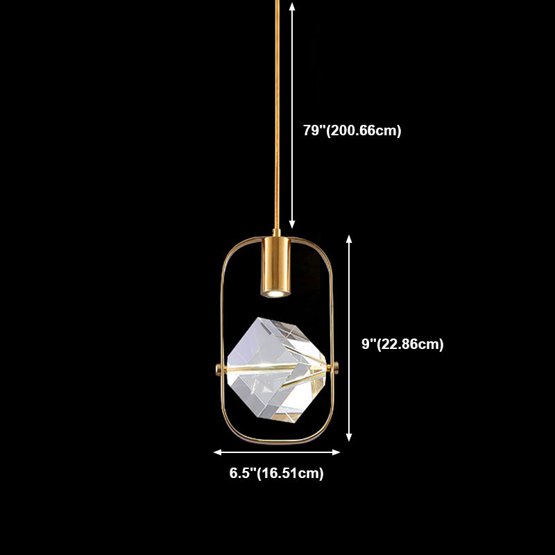 Geometry Hanging Lights Modern Style Crystal Hanging Light Fixtures