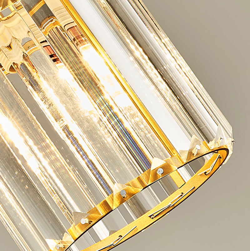 Contemporary Cube Pendant Light Crystal Hanging Pendant for Living Room