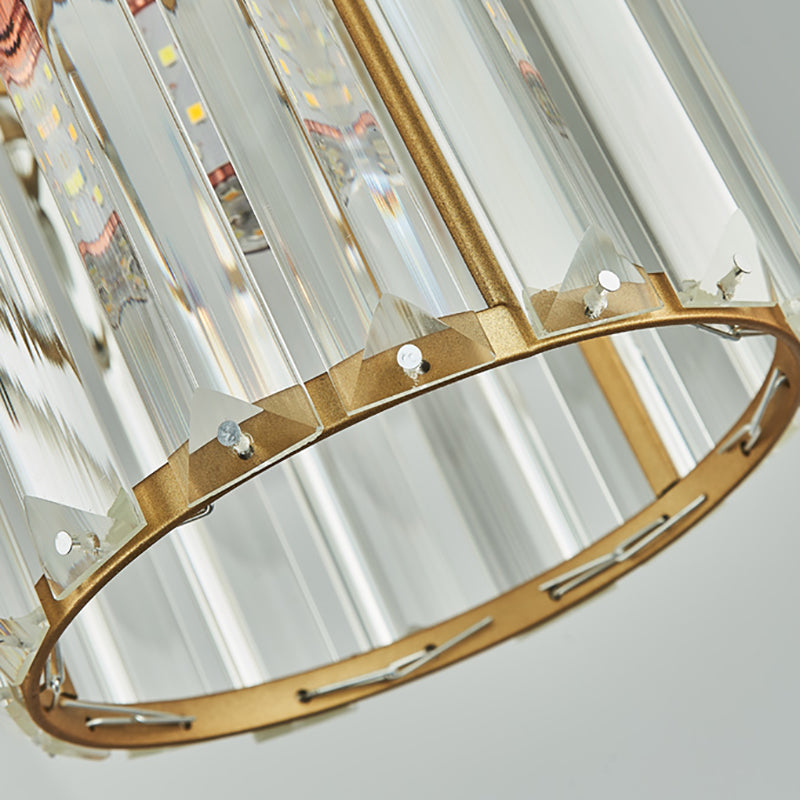 Contemporary Cube Pendant Light Crystal Hanging Pendant for Living Room