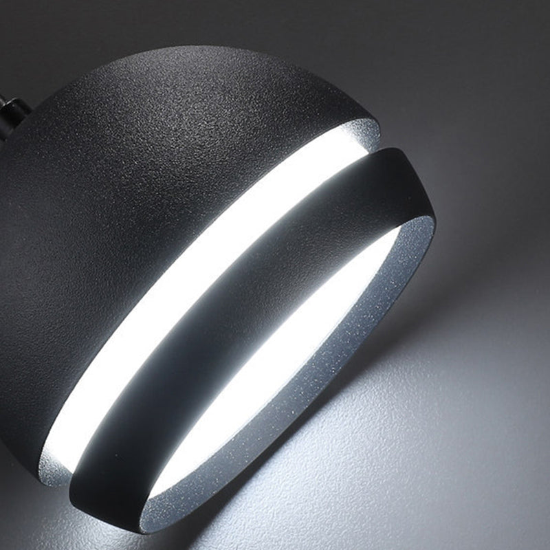 Nordic Mini LED Pendant Lamp Aluminum Bedside Hanging Light in Black