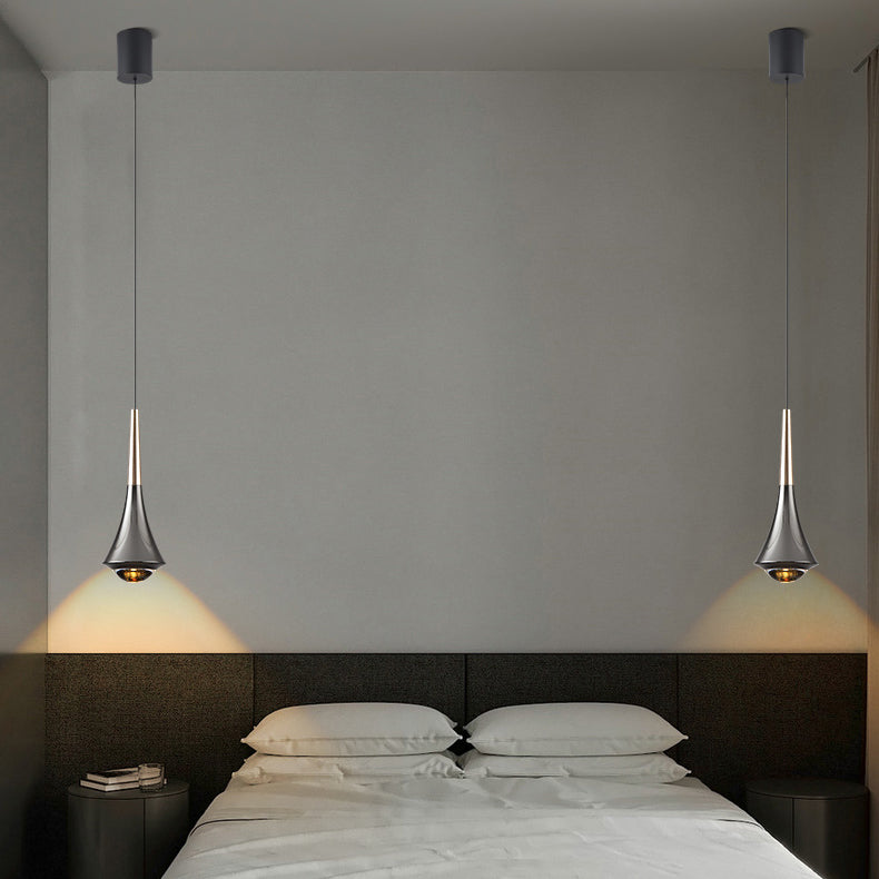 Aluminum Flared Pendant Light Fixture Simple LED Drop Lamp for Dining Room