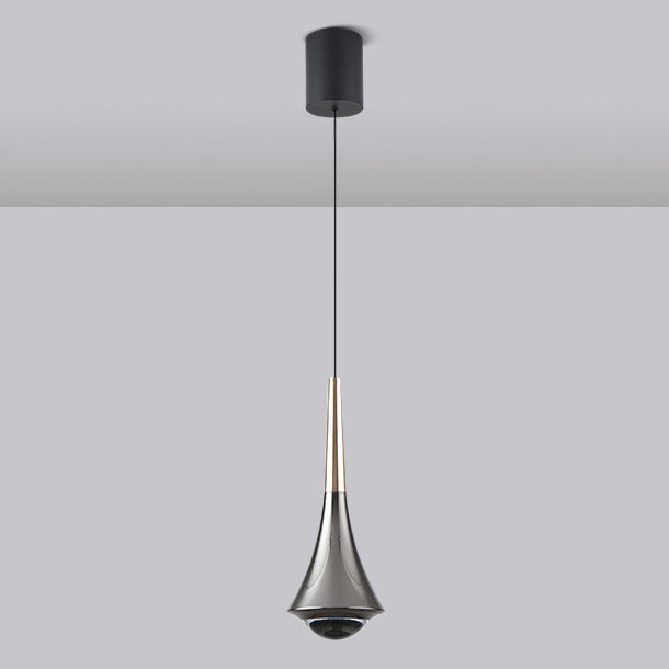 Aluminum Flared Pendant Light Fixture Simple LED Drop Lamp for Dining Room