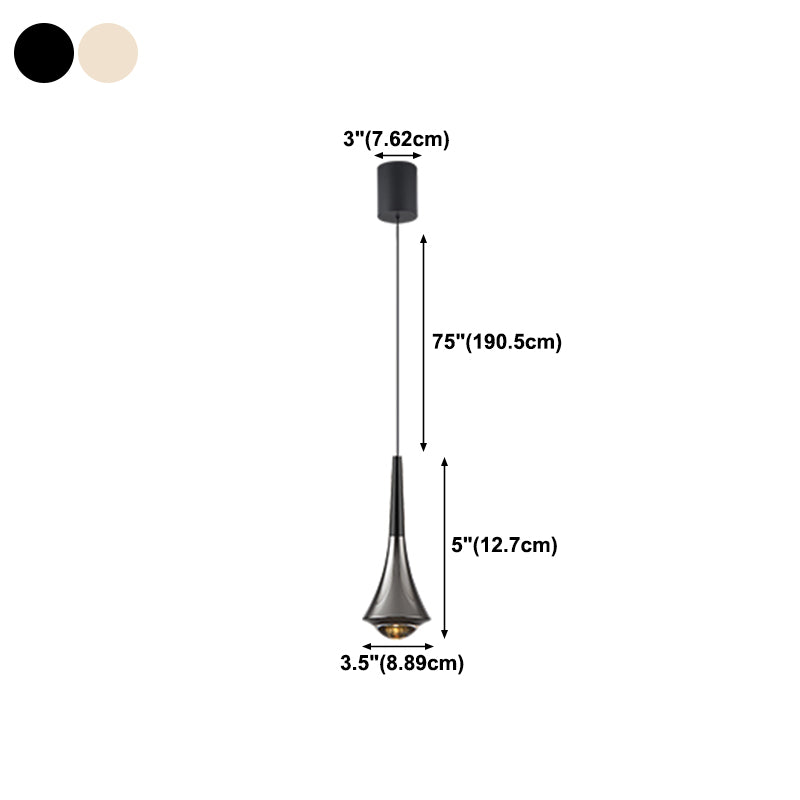 Aluminum Flared Pendant Light Fixture Simple LED Drop Lamp for Dining Room