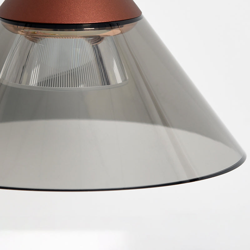 Minimalist Cone Shape Pendant Light Aluminum Dining Room LED Hanging Light