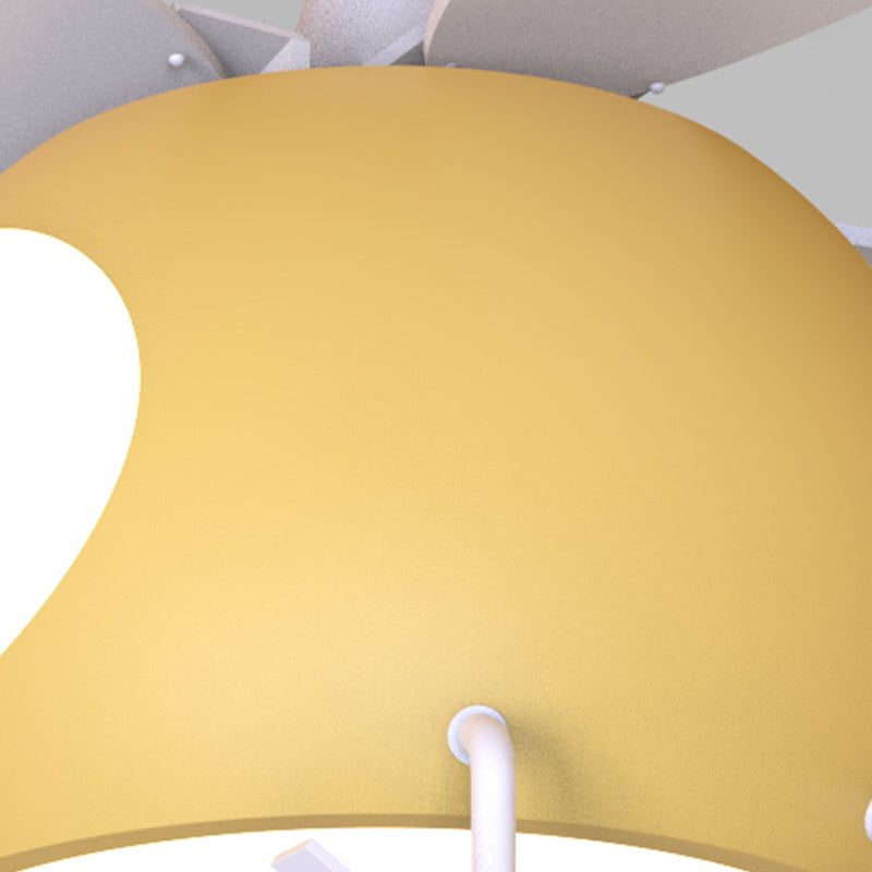 Avión de metal Flush Mount Luz de ventilador LED colorido moderno para la habitación de los niños