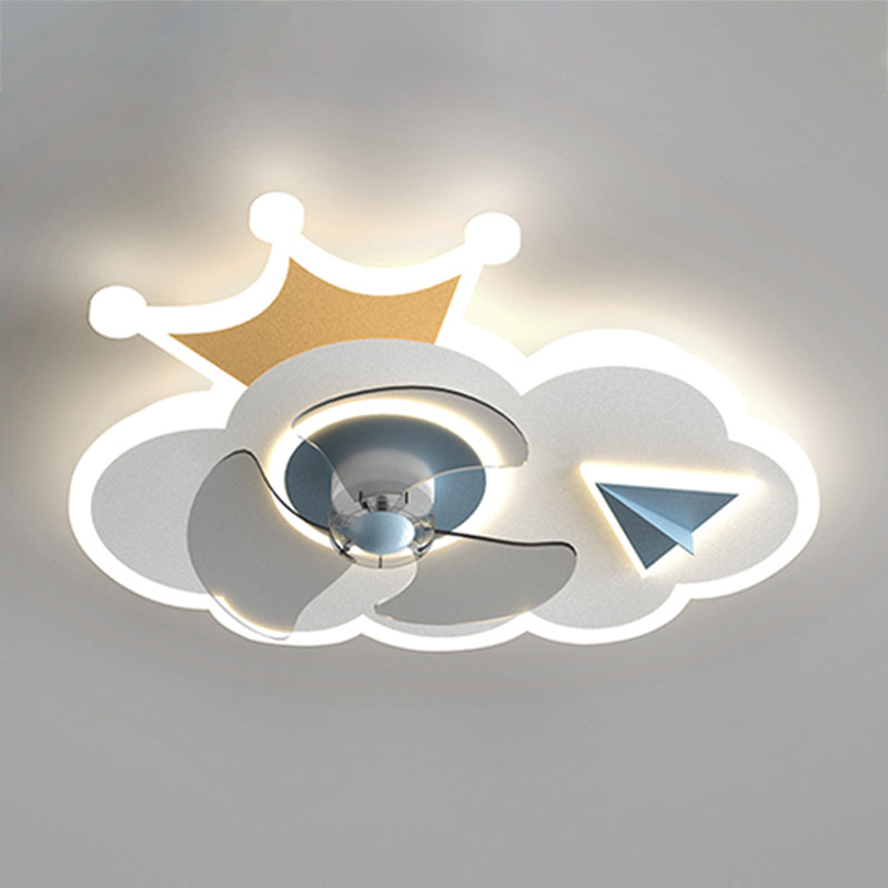 Metall Geometrische Flush Mount Light schöne 1 leichte LED -Lüfterlicht für Kinderzimmer
