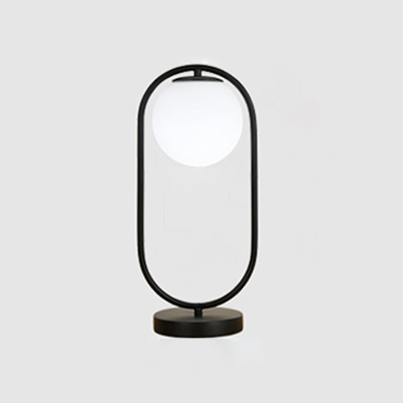Glass Ball Shade Desk Lamp Household Desk Lighting Fixture for Sitting Room