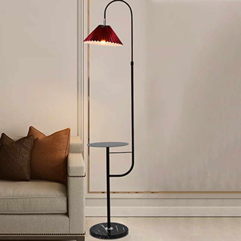 Forma geométrica Luz de piso de metal estilo moderno de 1 luces de lámpara de piso