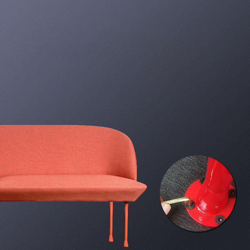 30.71" H Linen Armless Contemporary Sofa with Tight Back for Apartment