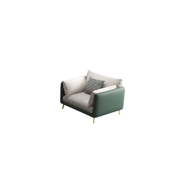 Moderne grüne und weiße Stoffsofa quadratische Armsofa für Wohnzimmer