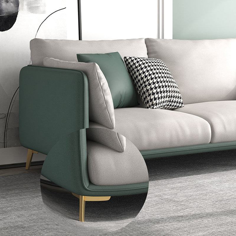 Moderne grüne und weiße Stoffsofa quadratische Armsofa für Wohnzimmer