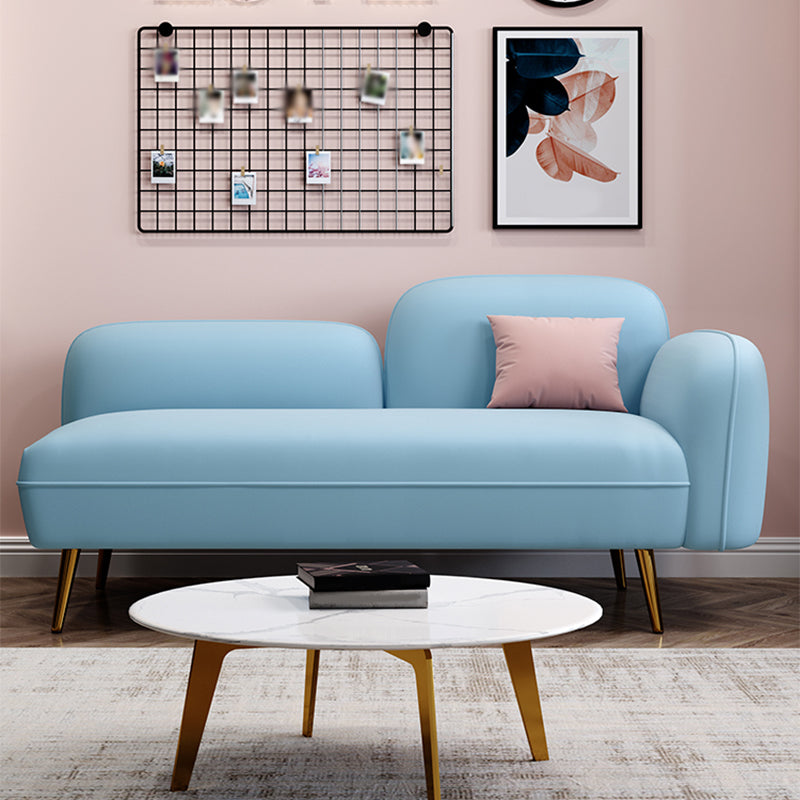 Hair Pin Legs Tight Back Square Arm Transitional Modern Loveseat for Apartment
