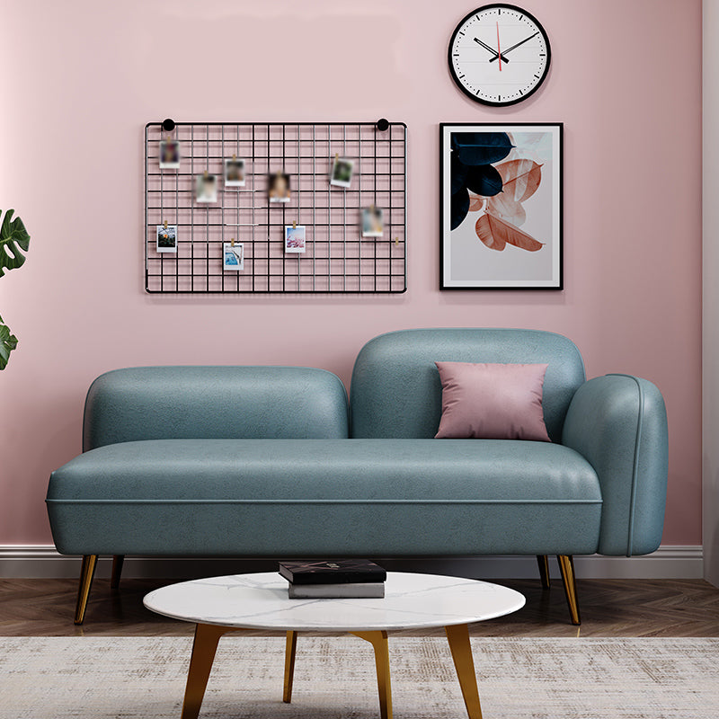 Hair Pin Legs Tight Back Square Arm Transitional Modern Loveseat for Apartment