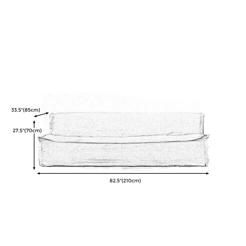 Linen Armless Sofa Tight Back 33"W Modern Sofa  for Living Room