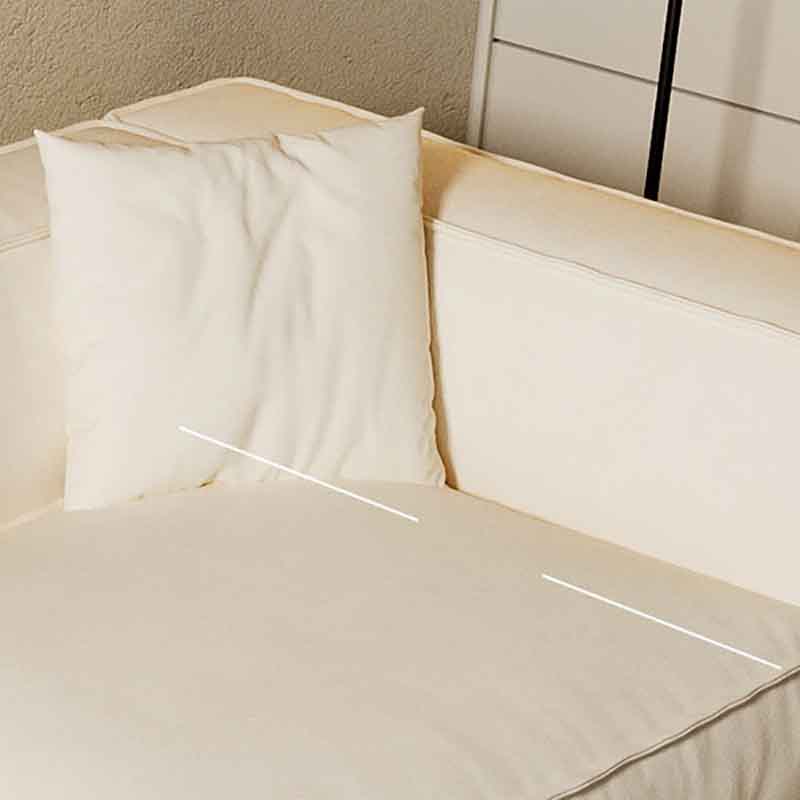 Tight Back Faux Leather Square Arm Sofa with Stain Resistant and Wear Resistance
