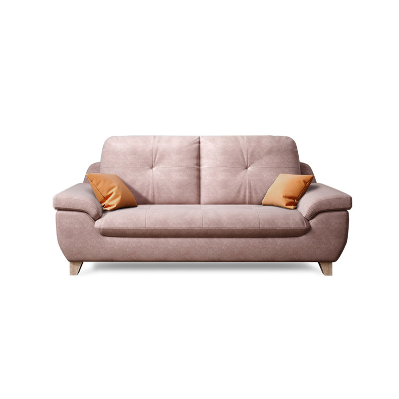 Faux Leather Pillow Top Arm Modern Sofa with Stain Resistant and Water Proof