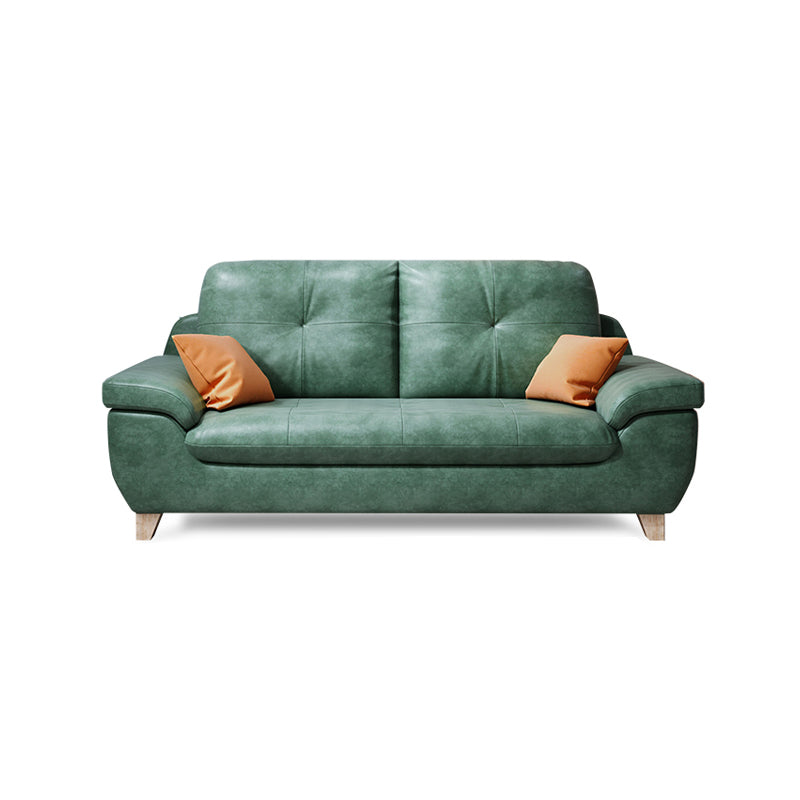Faux Leather Pillow Top Arm Modern Sofa with Stain Resistant and Water Proof