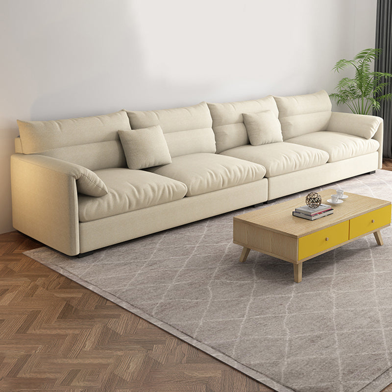 Beach Biscuit Back Standard Sofa 27.6"High Pillow Top Arm Sofa, Beige