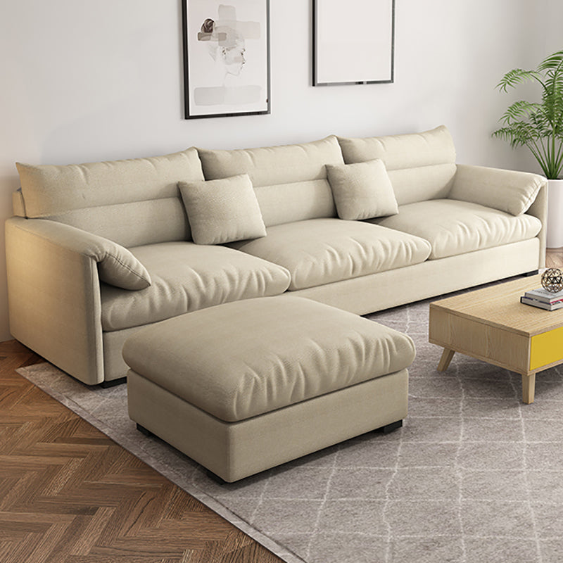 Beach Biscuit Back Standard Sofa 27.6"High Pillow Top Arm Sofa, Beige