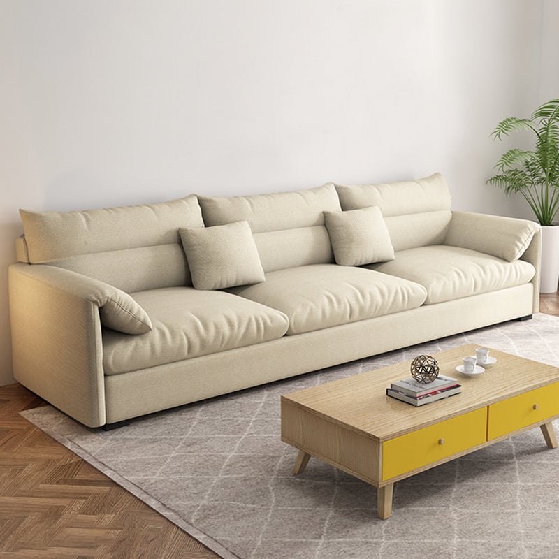 Beach Biscuit Back Standard Sofa 27.6"High Pillow Top Arm Sofa, Beige