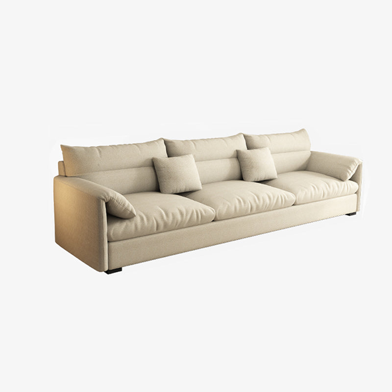 Beach Biscuit Back Standard Sofa 27.6"High Pillow Top Arm Sofa, Beige