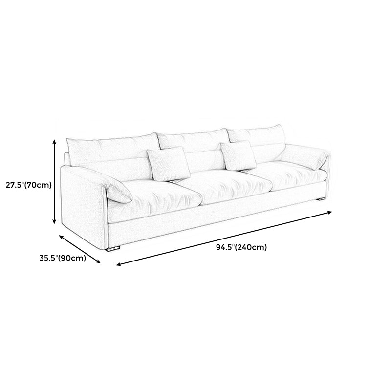 Beach Biscuit Back Standard Sofa 27.6"High Pillow Top Arm Sofa, Beige