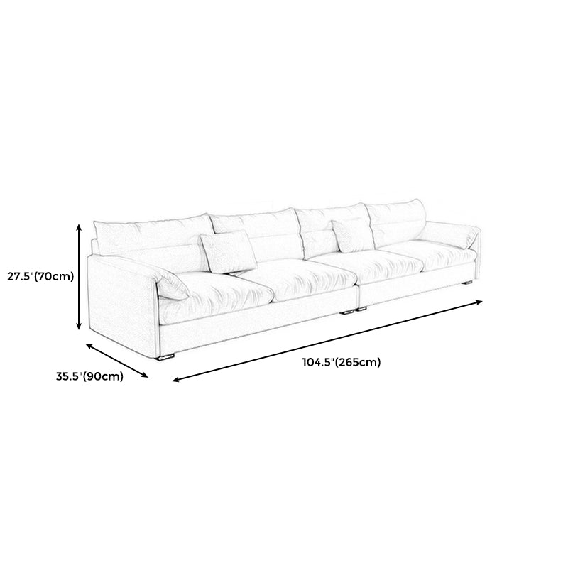 Beach Biscuit Back Standard Sofa 27.6"High Pillow Top Arm Sofa, Beige